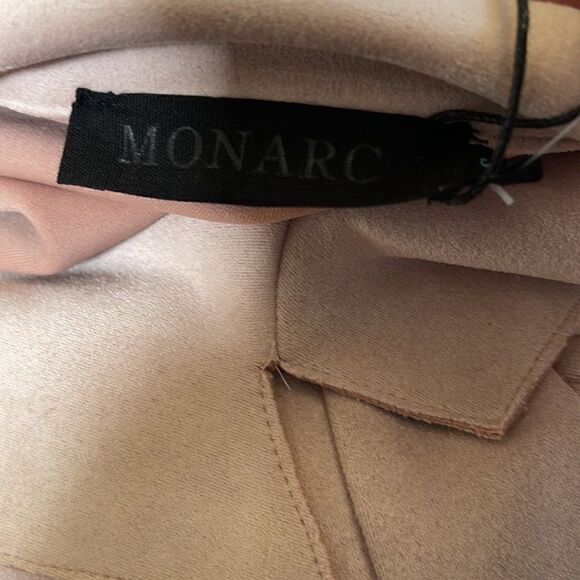 ANTHROPOLOGIE MONARC CHARLI FAUX SUEDE BLAZER JACKET COAT BLUSH PINK - Picture 3 of 9